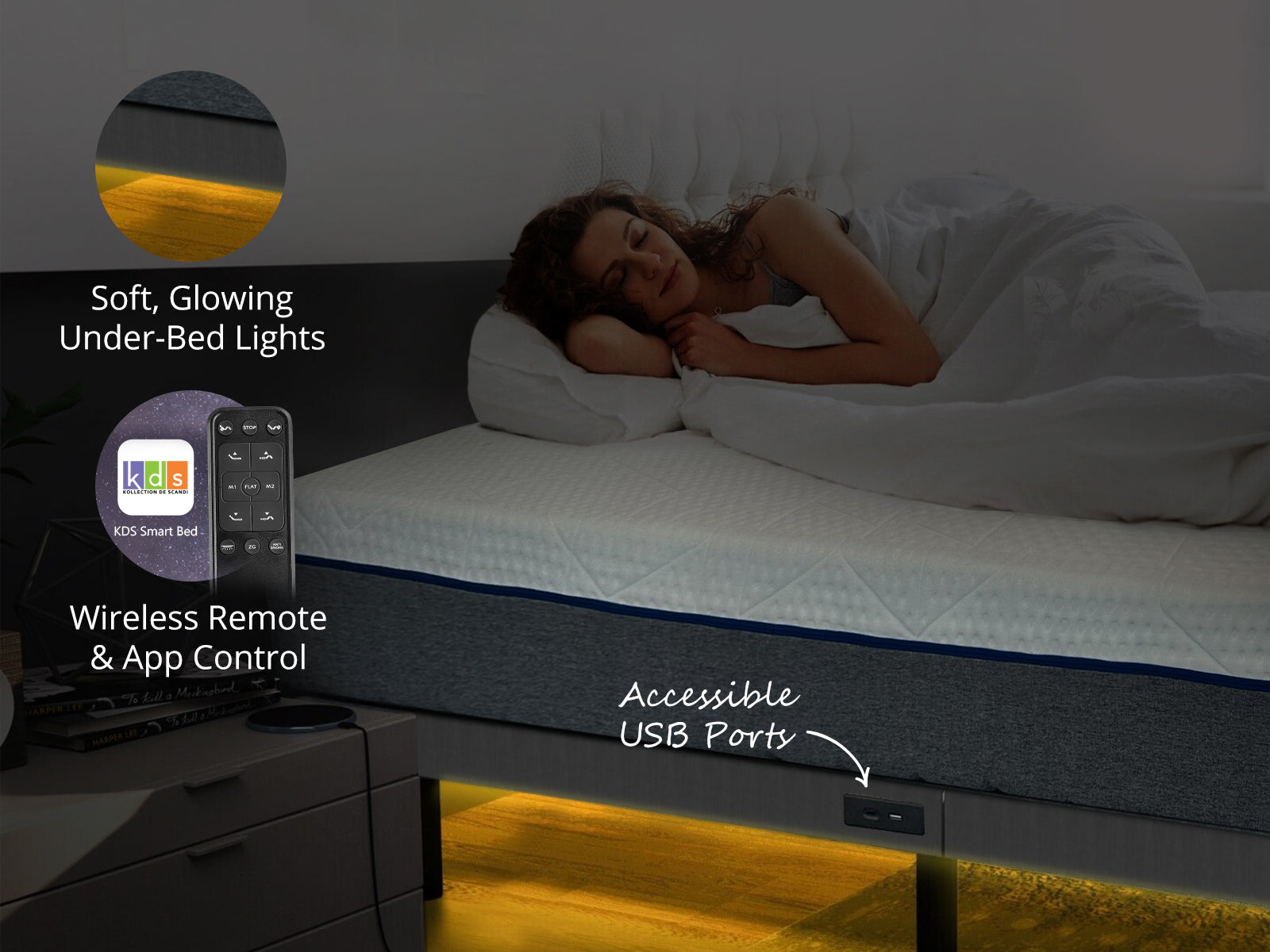 Aqua200M Electric Bed Base - Single