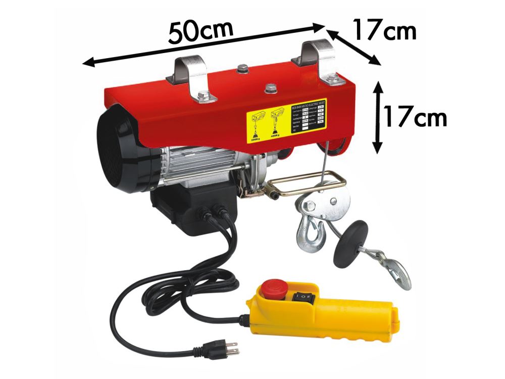 250/500kg Electric Hoist Winch with Lifting Cable