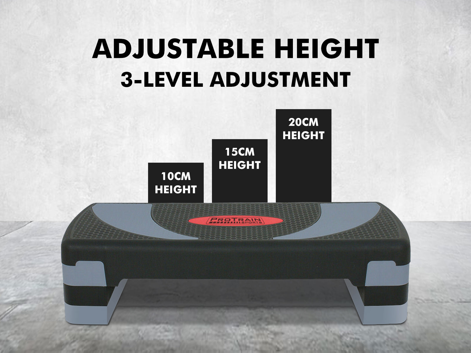 3-Level Aerobic Step - 10 cm / 15 cm / 20 cm