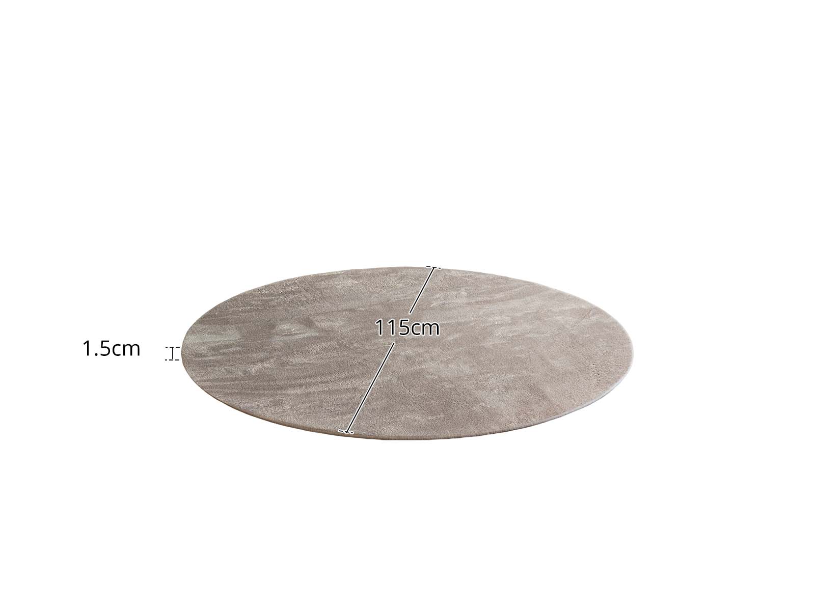 Angola Floor Rug Round 115cm - Light Brown