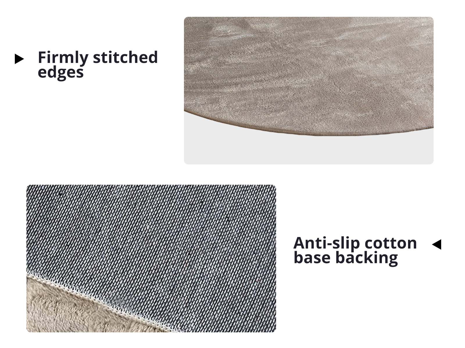 Angola Floor Rug Round 115cm - Light Brown