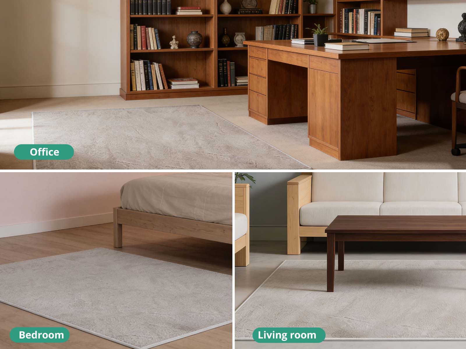 Angola Floor Rug 160cm x 230cm - Light brown
