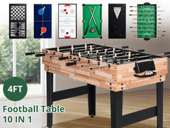 10-in-1 Multi-function Foosball Table - 4 Ft