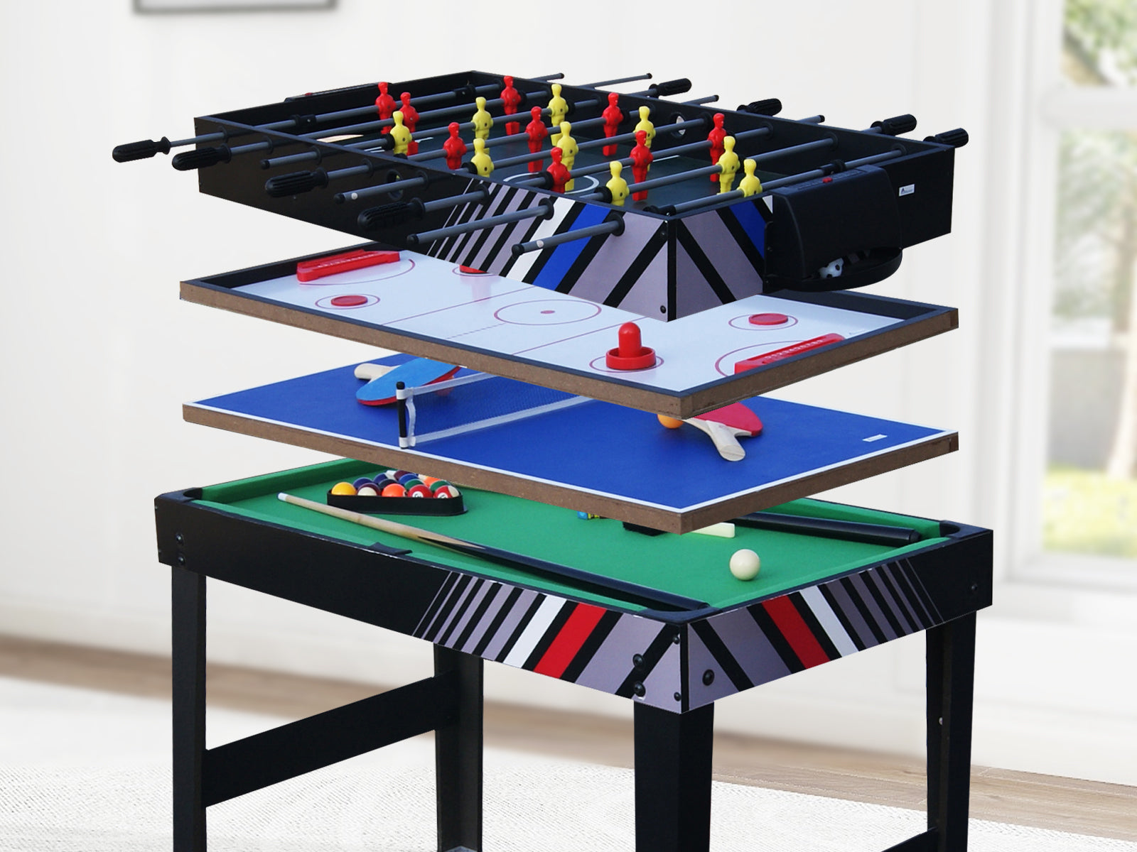 4-in-1 Multi-function Foosball Table - 4 Ft