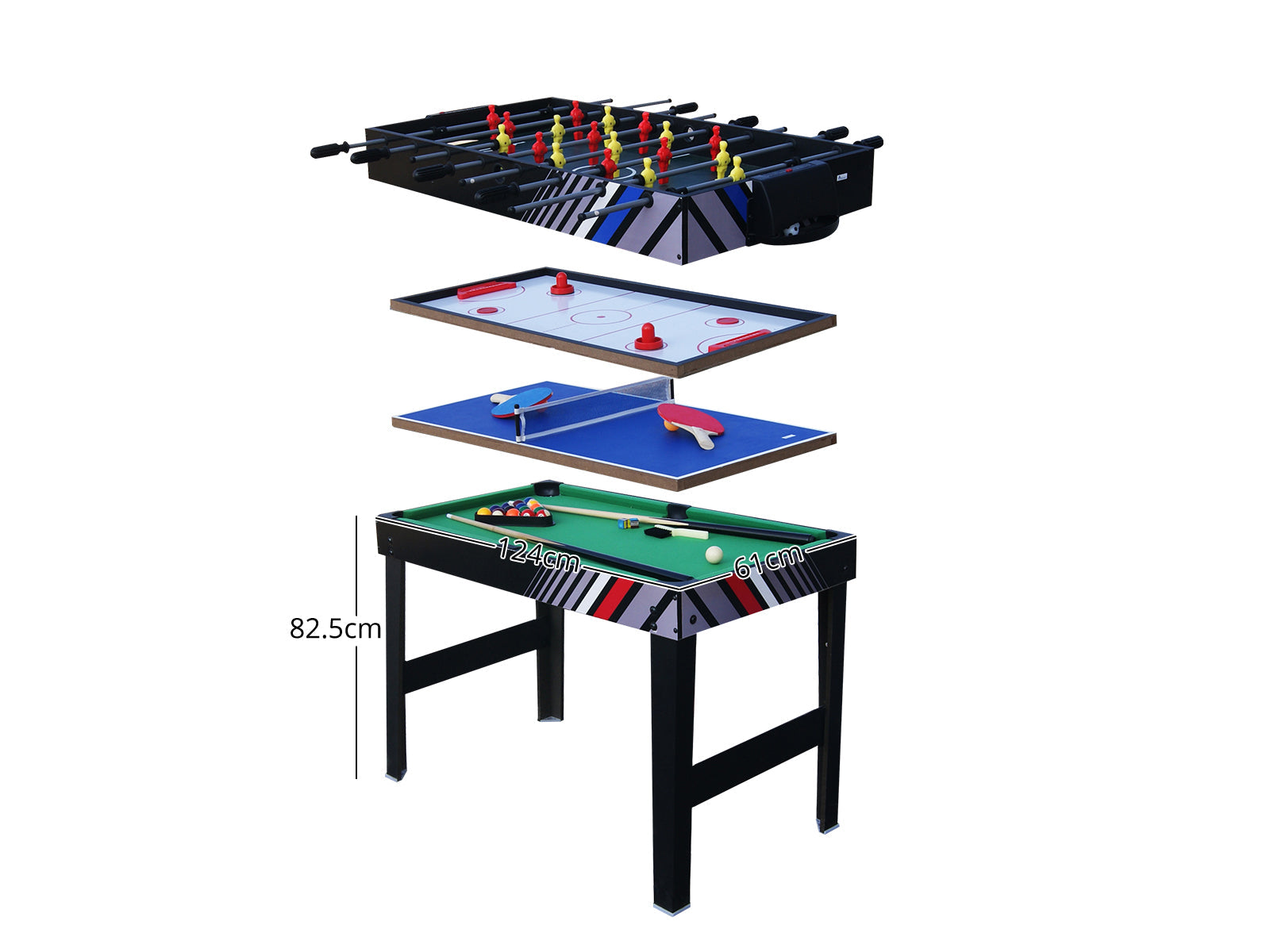 4-in-1 Multi-function Foosball Table - 4 Ft