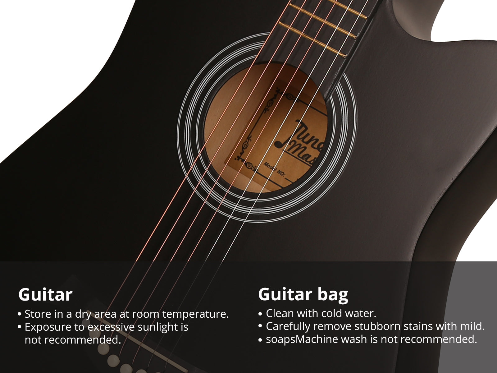 38'' Acoustic Guitar - Black