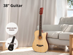 38'' Acoustic Guitar - Natural Wood