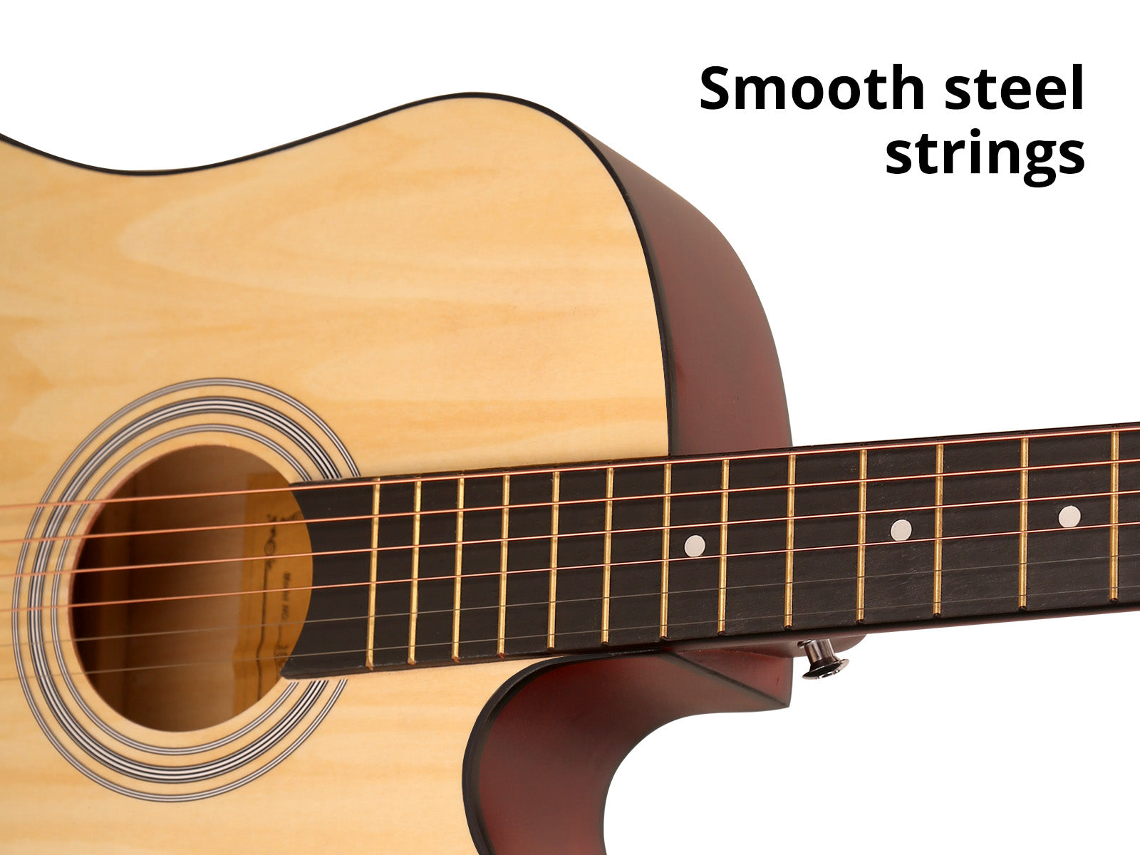 38'' Acoustic Guitar - Natural Wood
