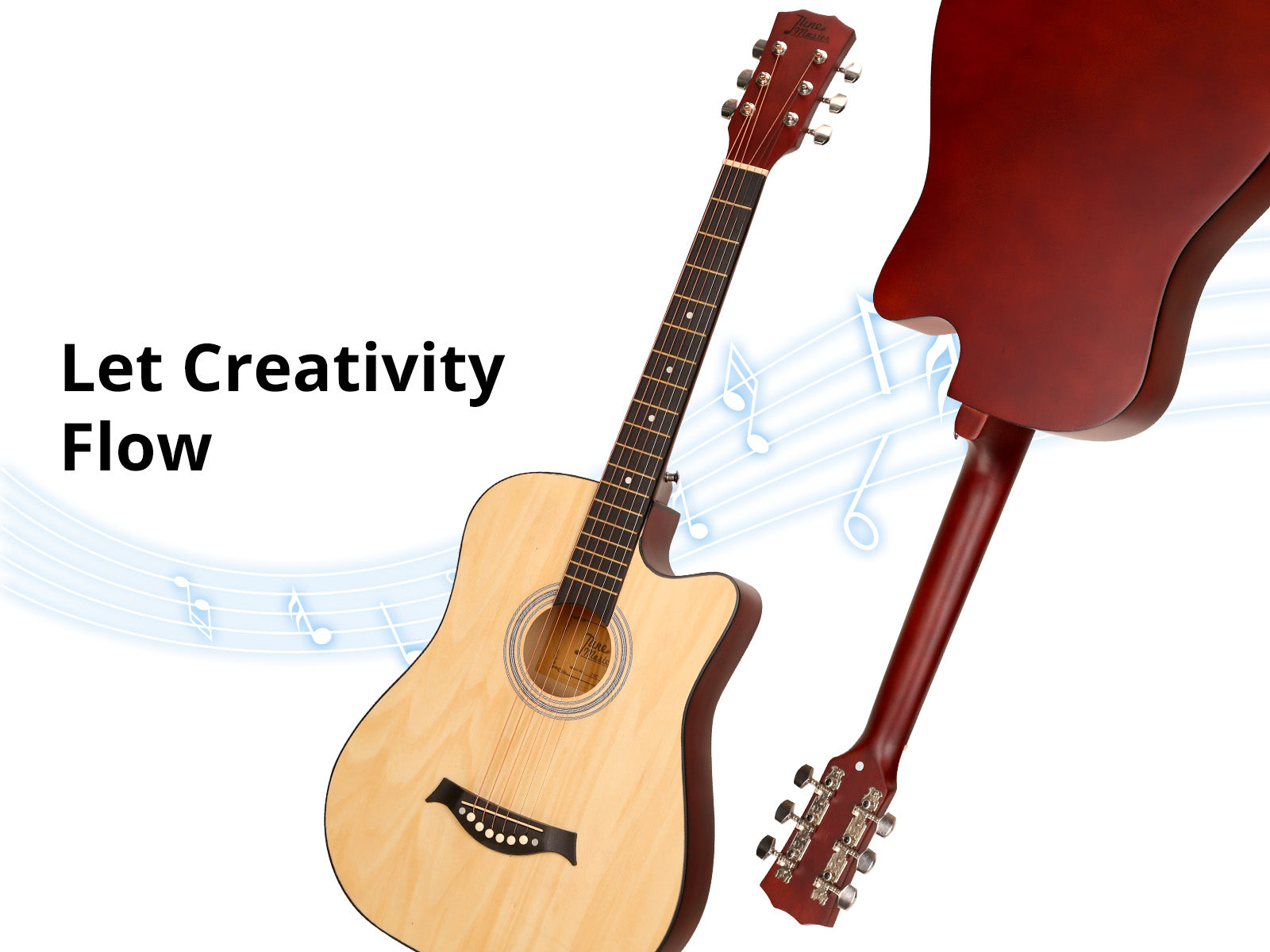 38'' Acoustic Guitar - Natural Wood