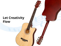38'' Acoustic Guitar - Natural Wood