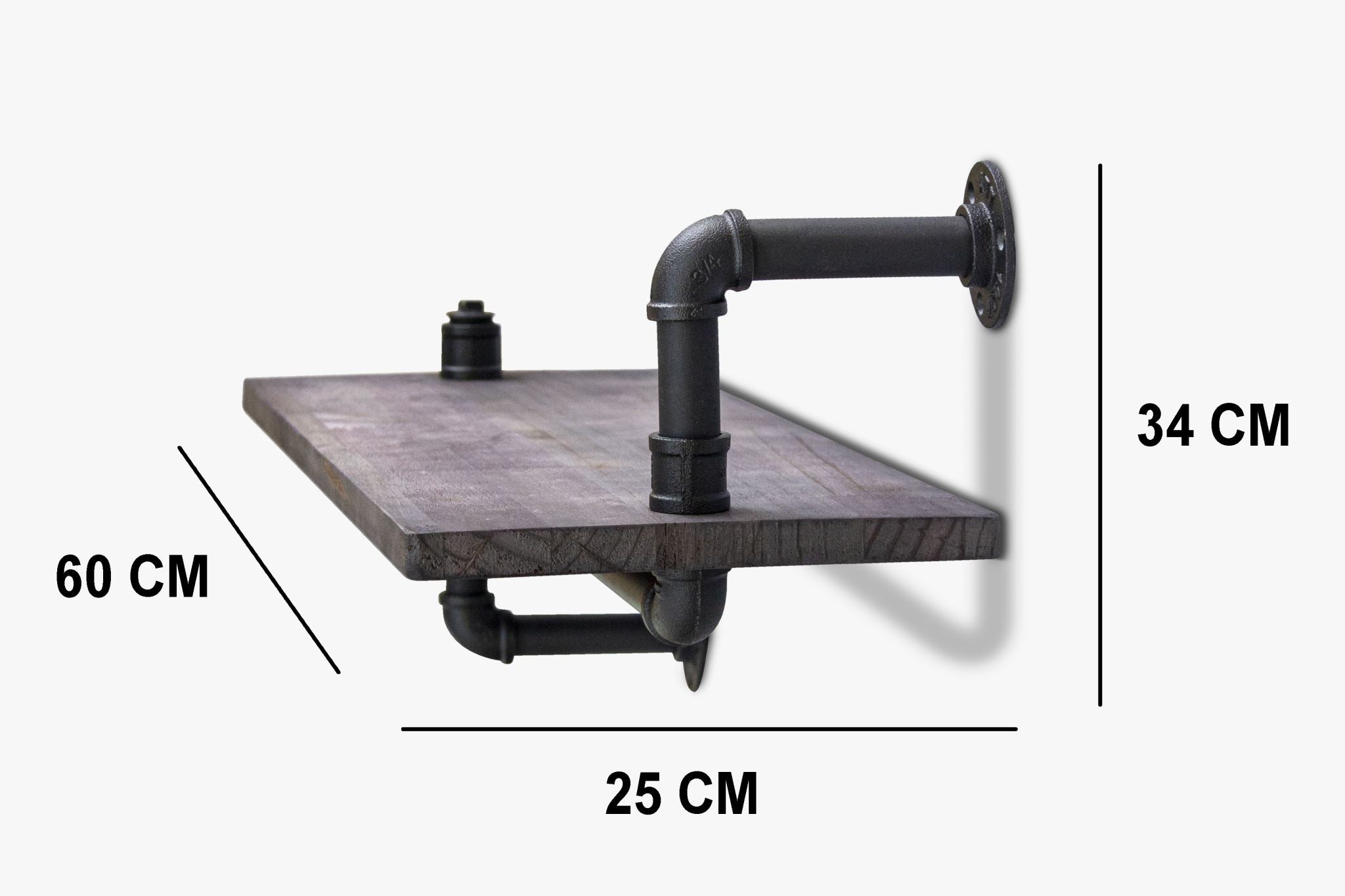 1-Tier Pipe Shelf