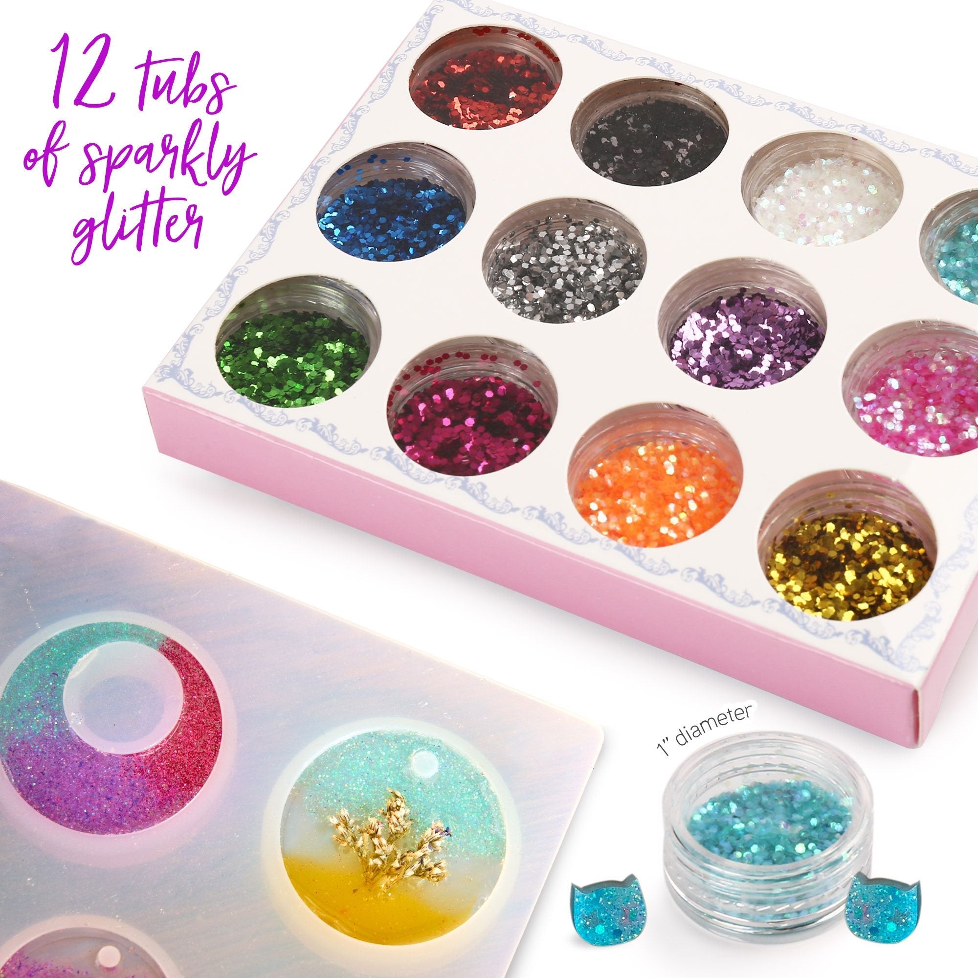 DS BS  148Pcs Epoxy Resin Jewelry Making Kit with 50g UV Resin