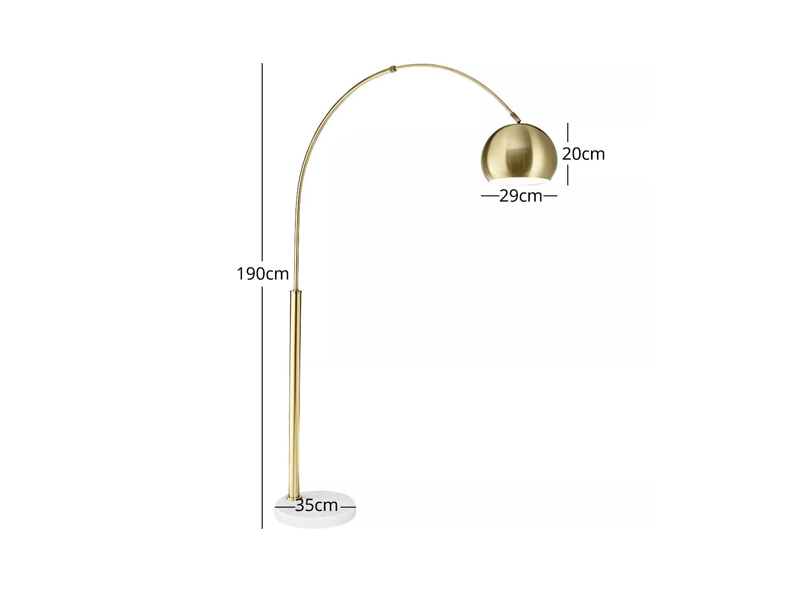 Arteco Floor Lamp White Marble Base