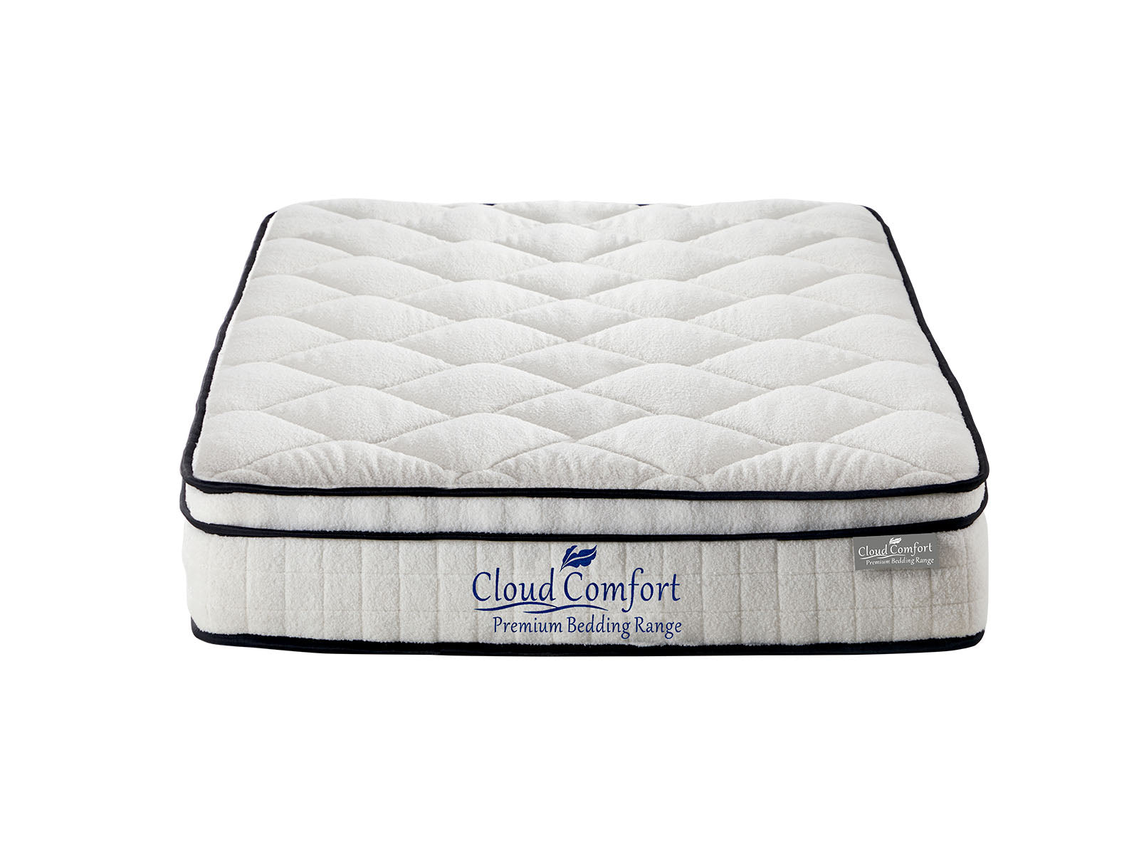 Arna Bed Frame Grey & Boucle22 Mattress - Queen