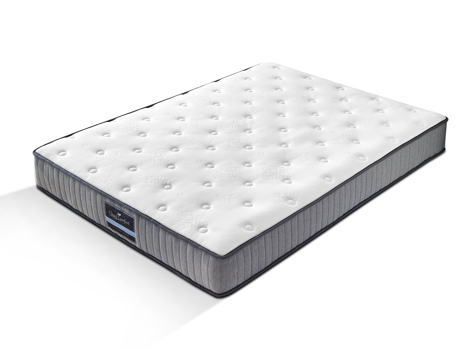 Darcy Metal Bed Frame White & FIRM23 Mattress - Queen