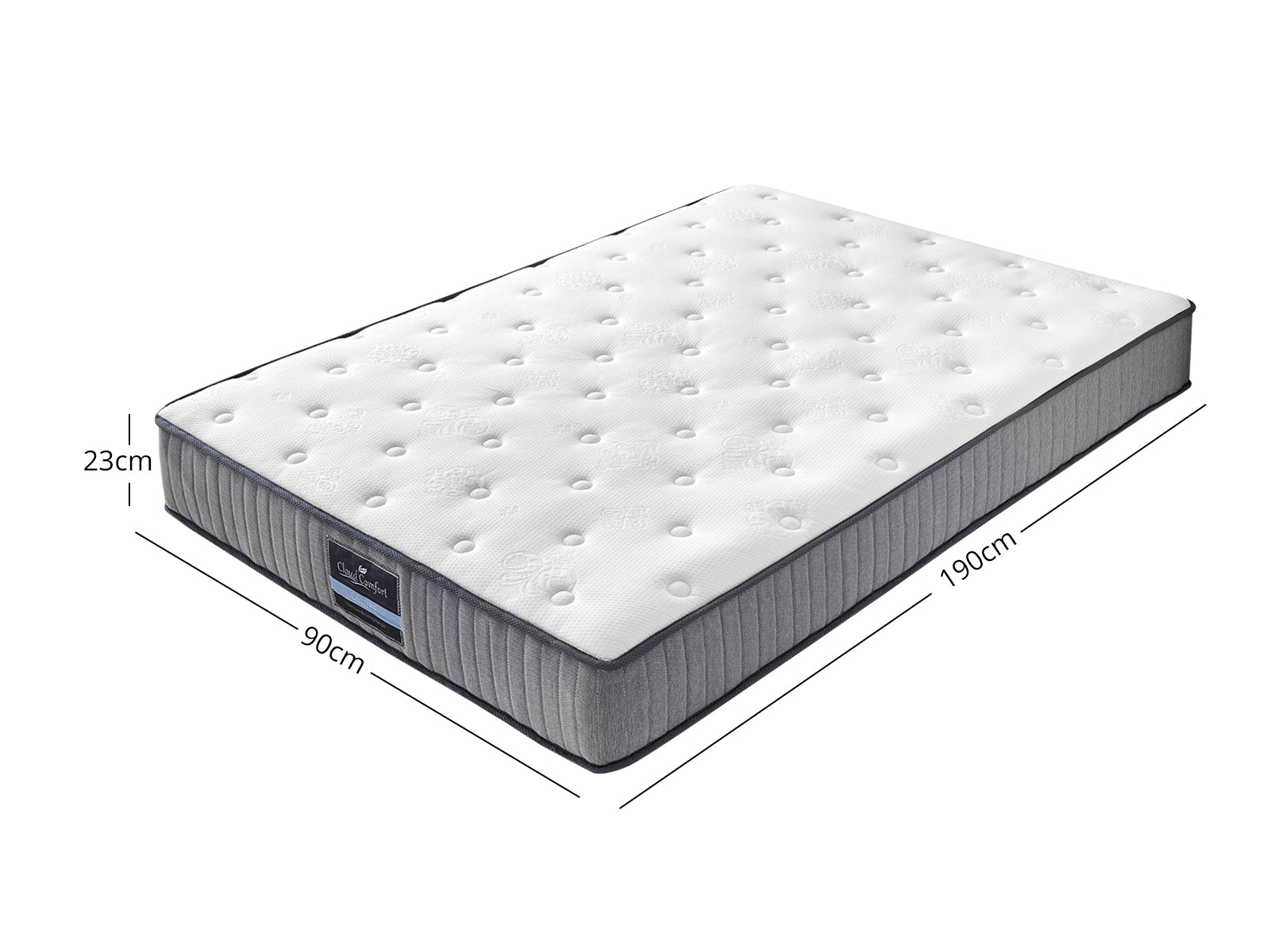 Dakota Metal Bed Frame & FIRM23 Mattress - Single