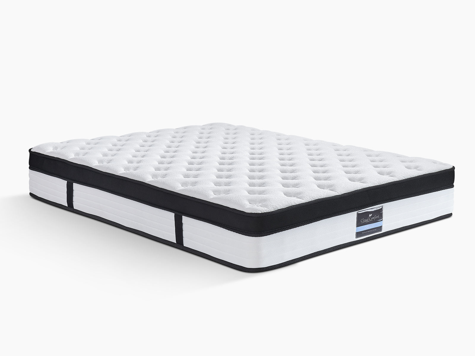Darcy Metal Bed Frame White & Euro Top Mattress G31 - Queen