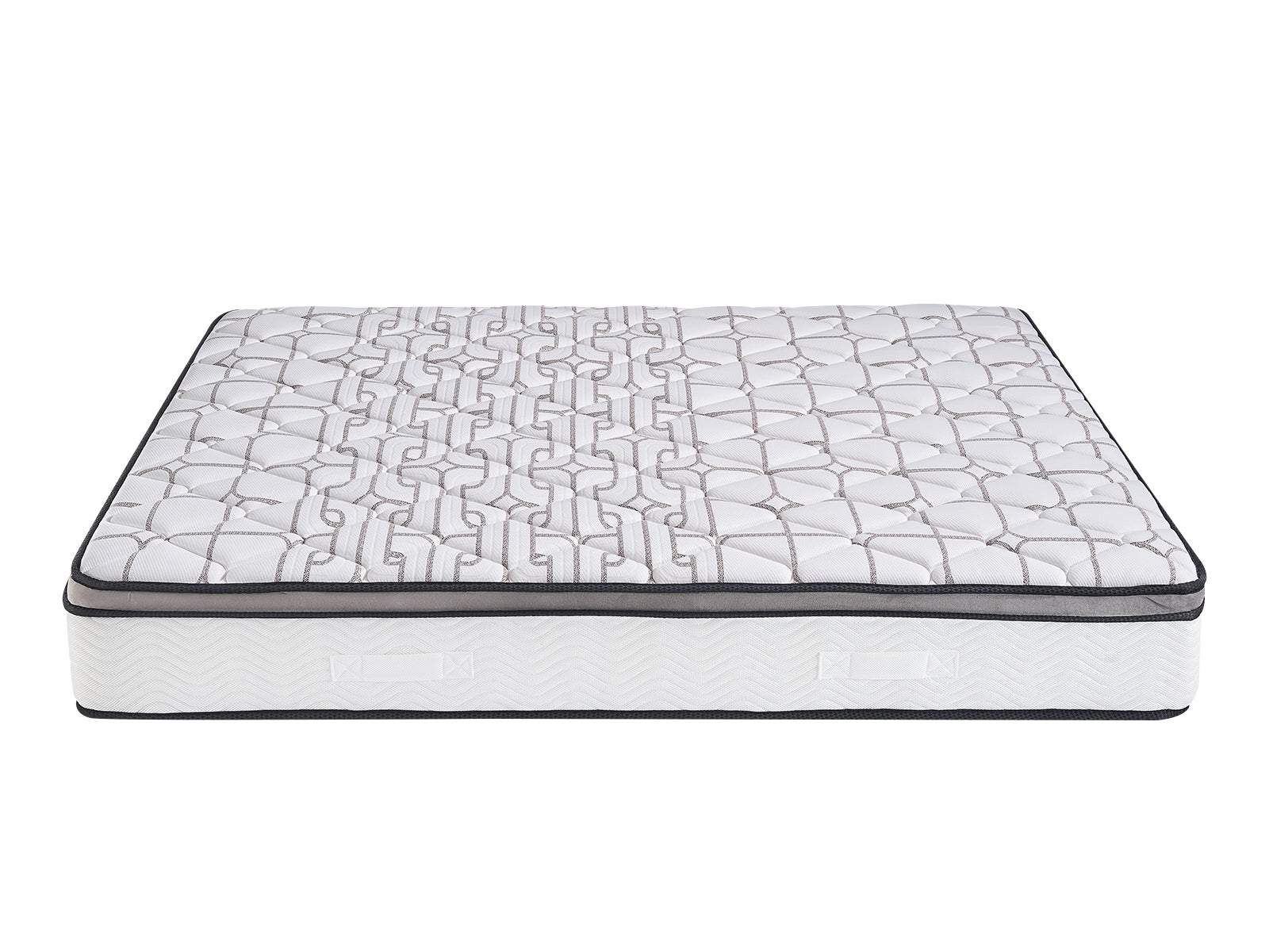 Bass Storage Bed Frame Grey & Euro Top Memory Foam Mattress GEL30 - Double