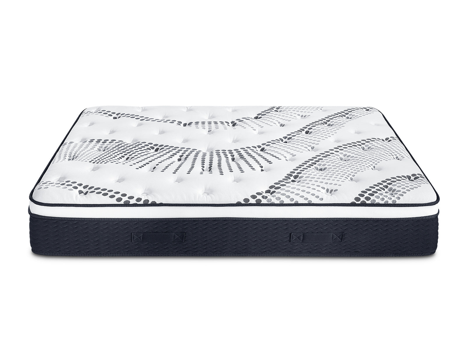 Bass Storage Bed Frame Grey & Euro Top Mattress J32 - Double