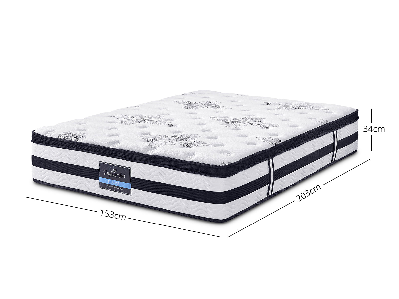 Blaine Velvet Bed Frame Beige & K34 Mattress - Queen