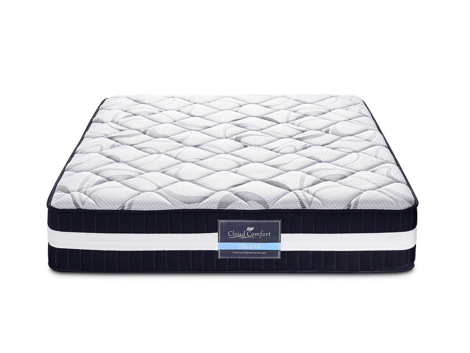Bass Storage Bed Frame Grey & Euro Top Mattress L30 - Double