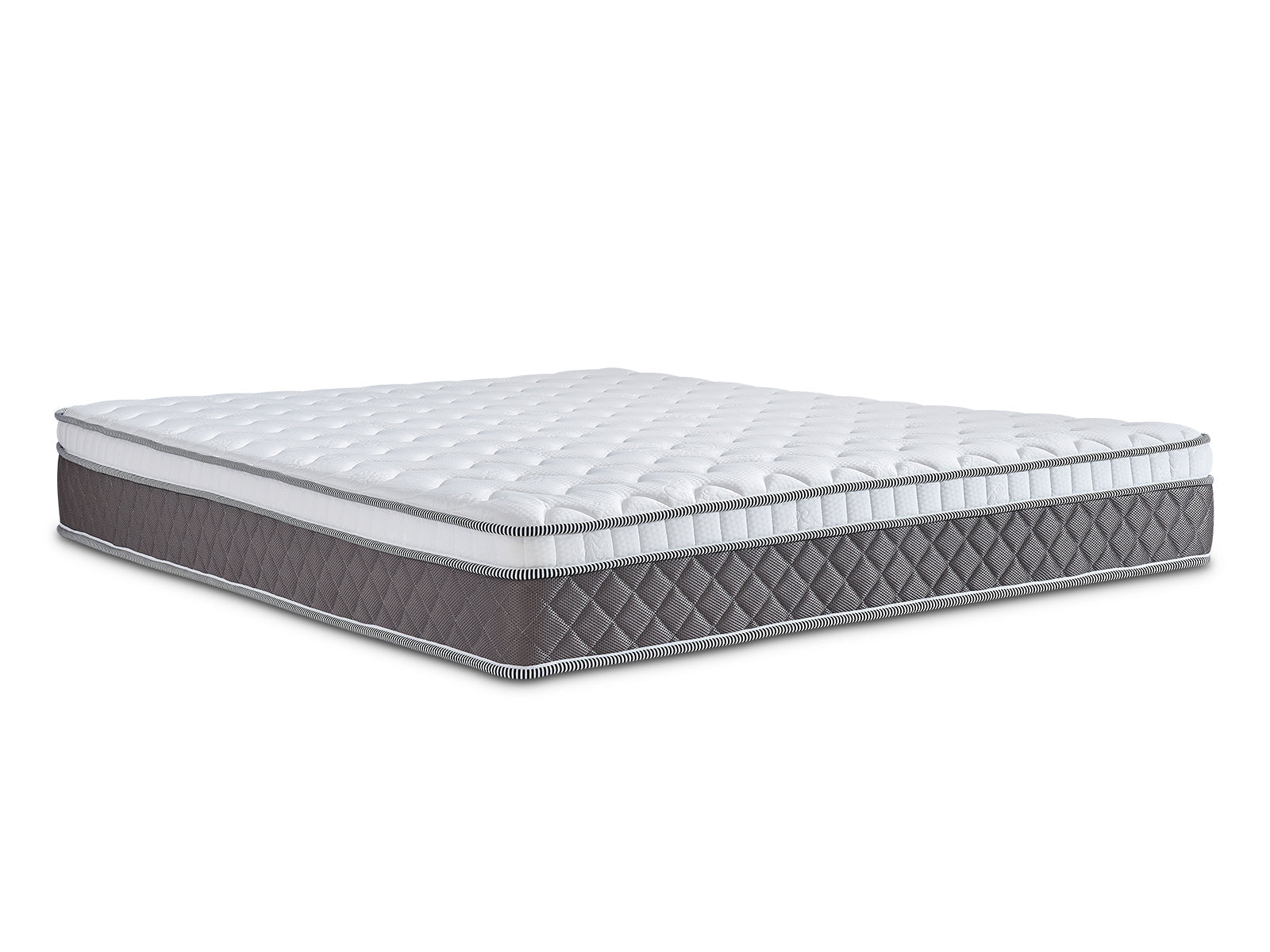 Darcy High Back Metal Bed Frame Black & MEM 23 cm Mattress - King