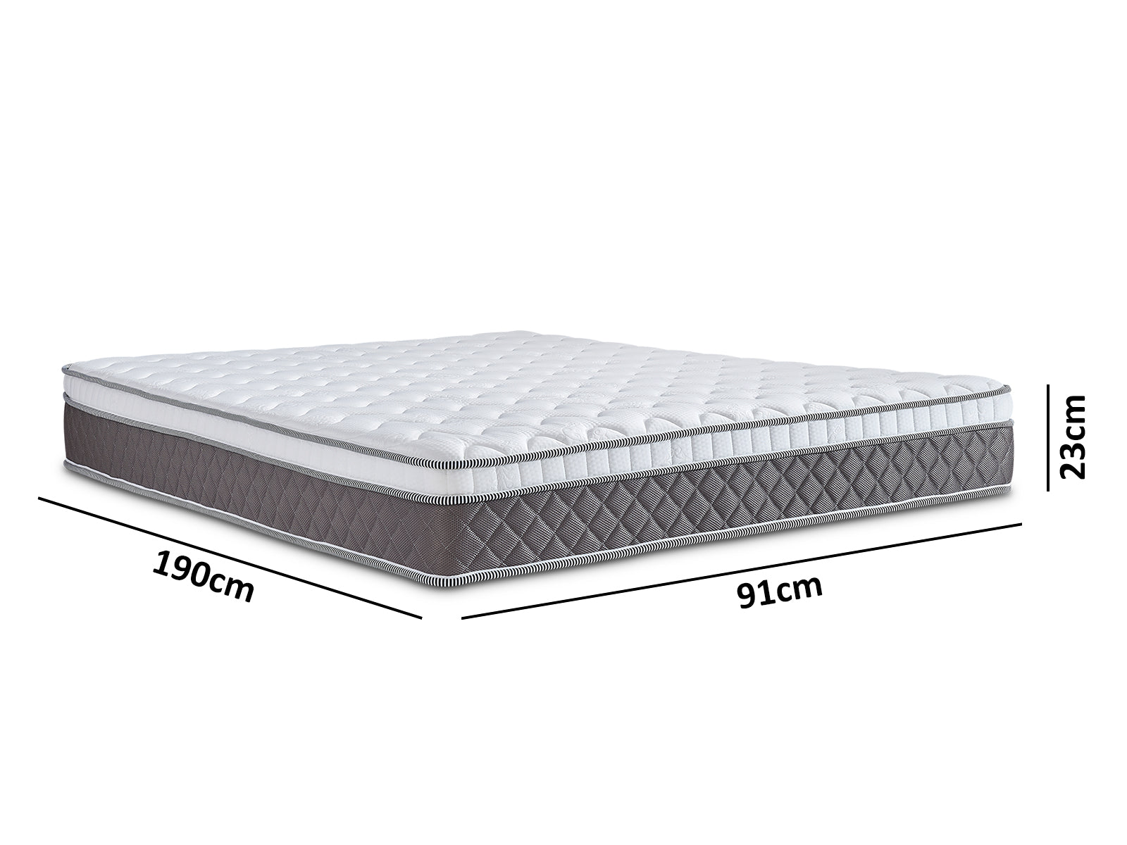 Dakota Metal Bed Frame & MEM 23 cm Mattress - Single