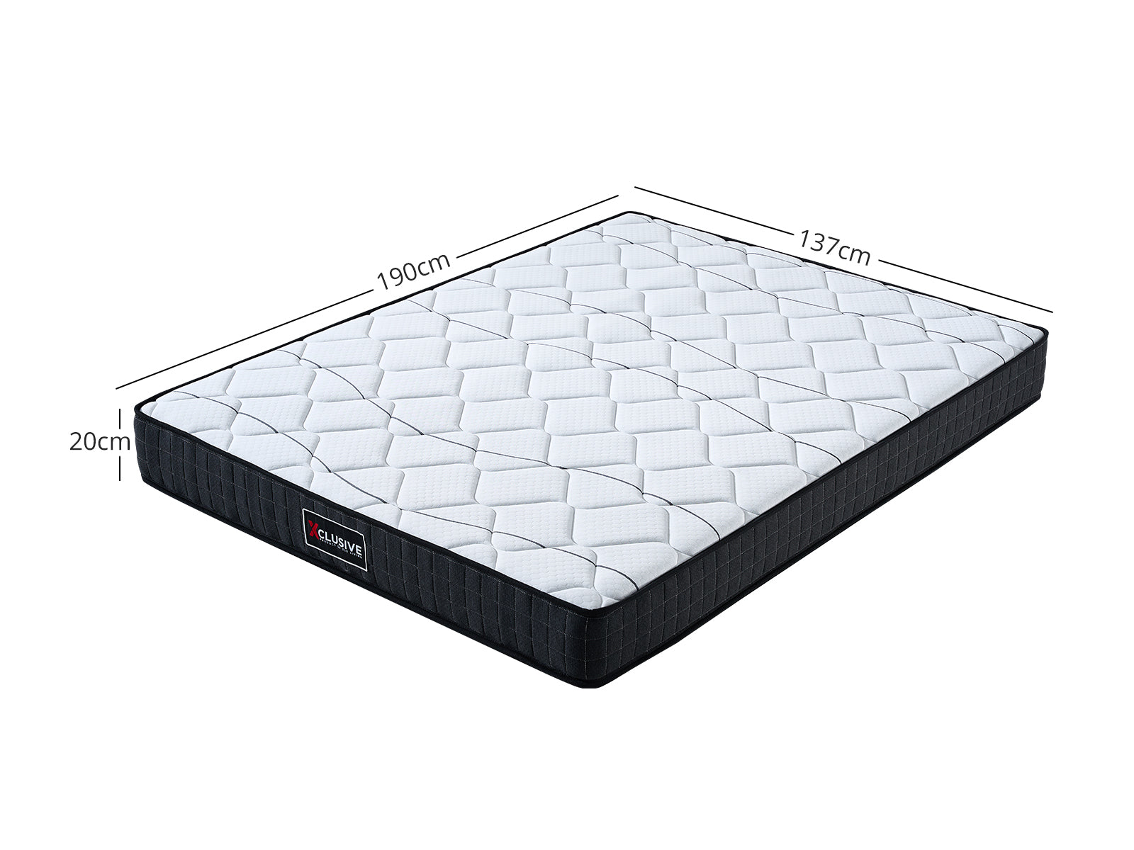 Dakota Metal Bed Frame & Xclusive X20 Mattress - Double