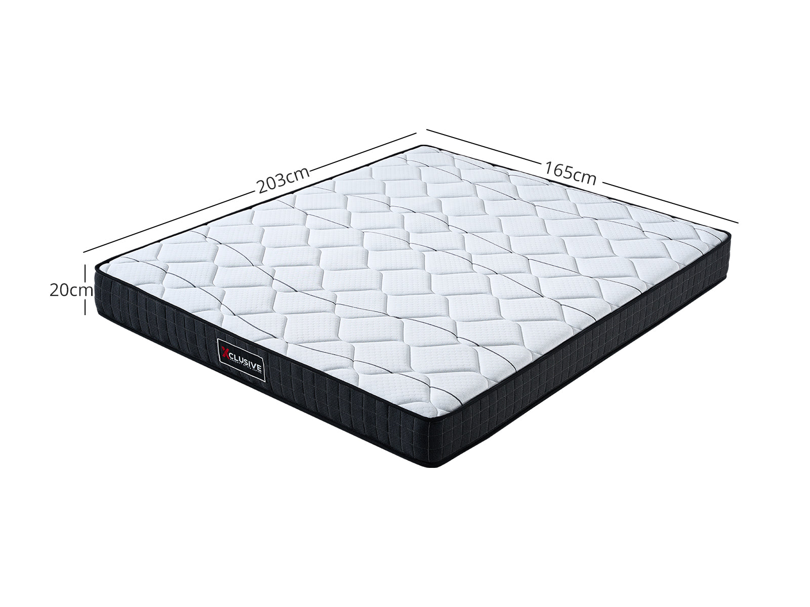Darcy Metal Bed Frame Black & Xclusive X20 Mattress - King