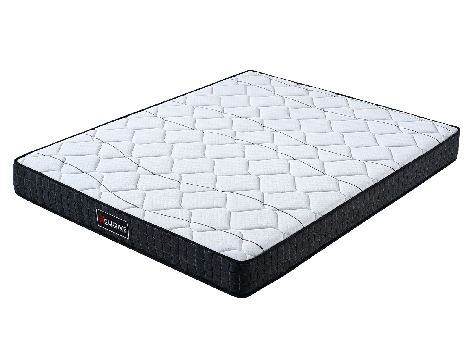Darcy Metal Bed Frame White & X20 Mattress - Queen