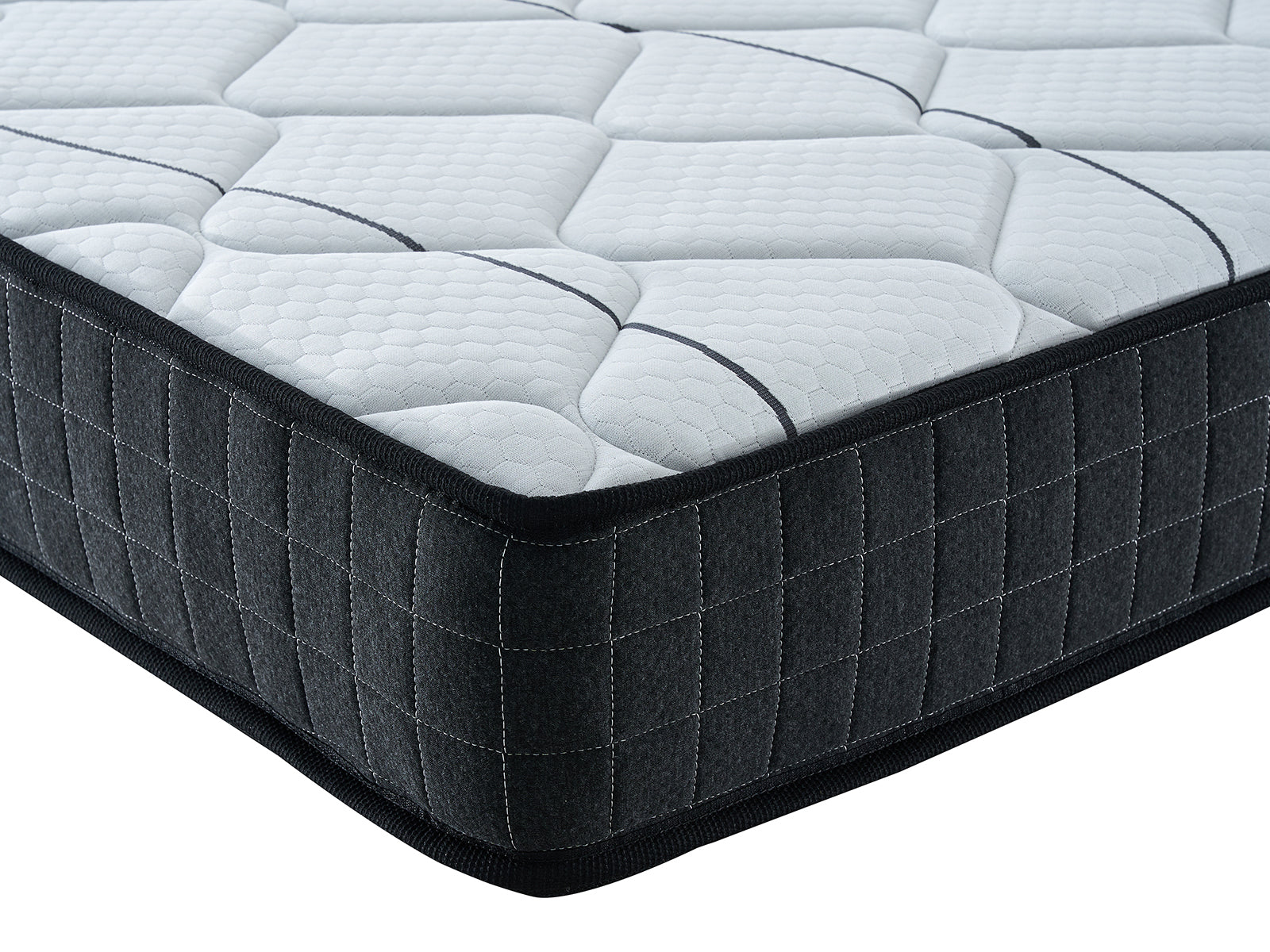 Darcy Metal Bed Frame White & X20 Mattress - Queen