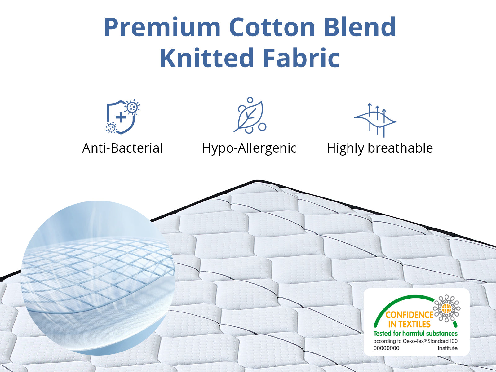Darcy Metal Bed Frame White & X20 Mattress - Queen