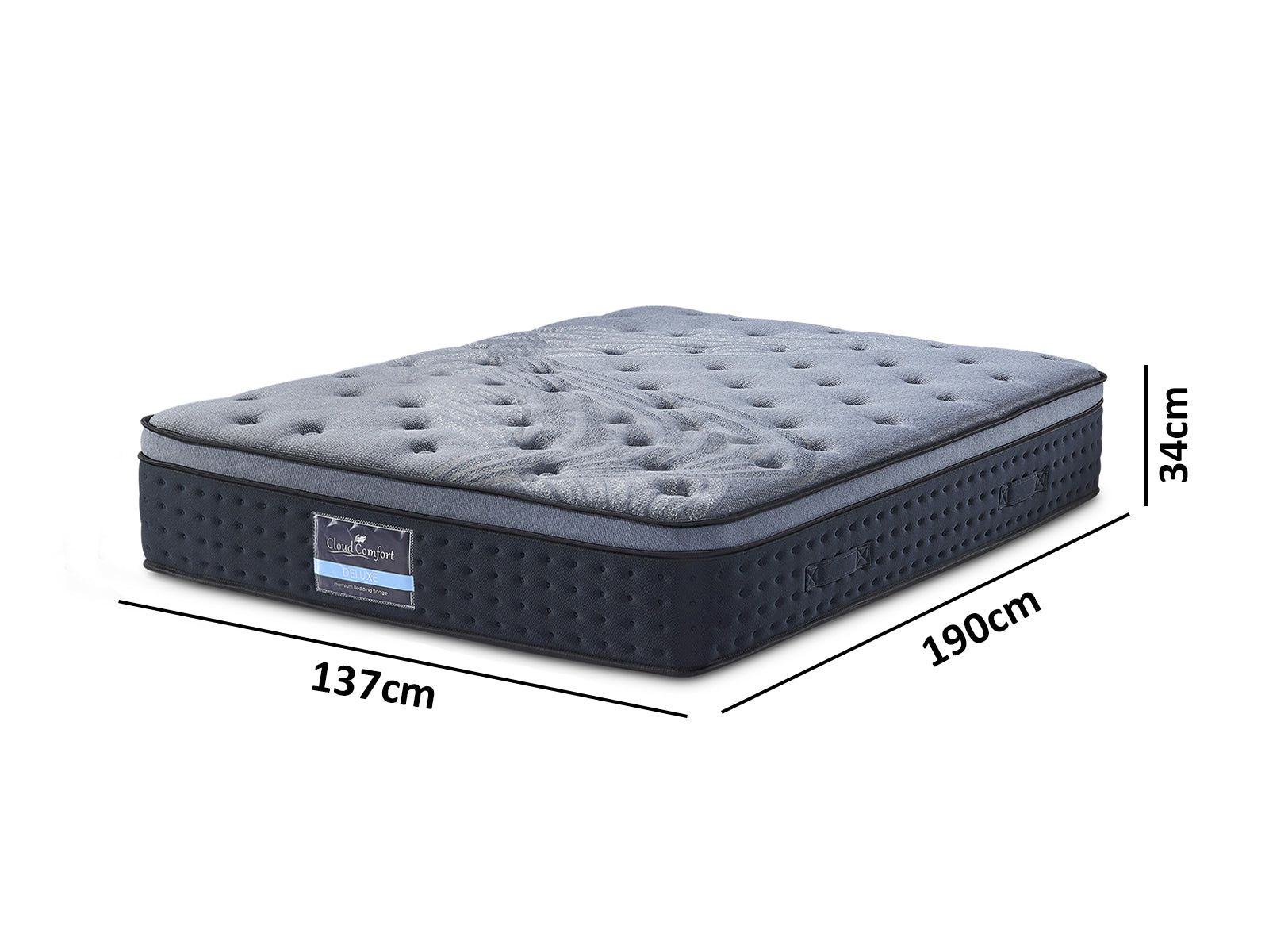 Coronado-A Bed Frame With Drawers & B34 Mattress  - Double