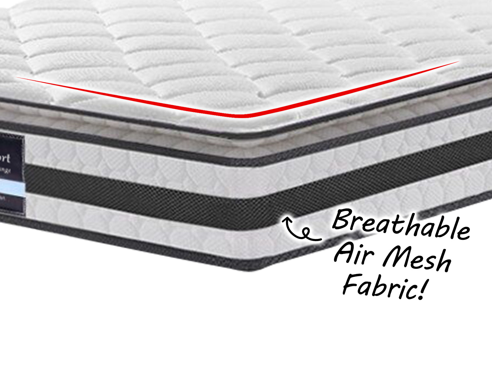 Arna Bed Frame Grey & Bon21 Mattress - Queen