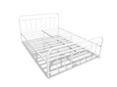 Darcy Metal Bed Frame White & FIRM23 Mattress - Queen