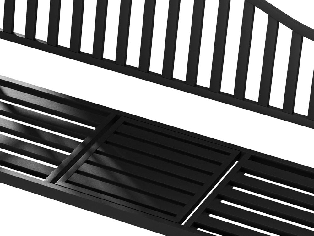 Arteferro Garden Bench with Fold Table - Black