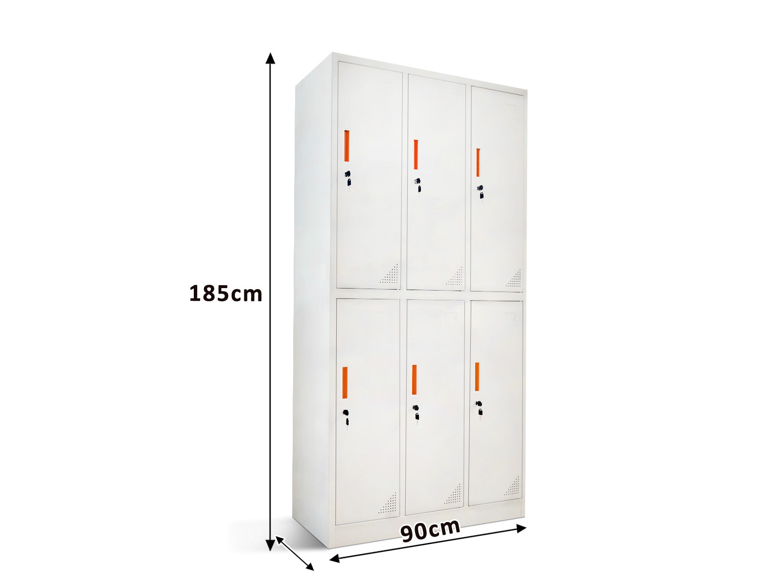 6-Door Locker - Creamy White