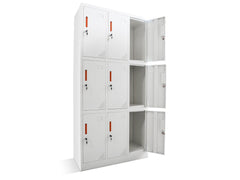 9-Door Locker - Creamy White