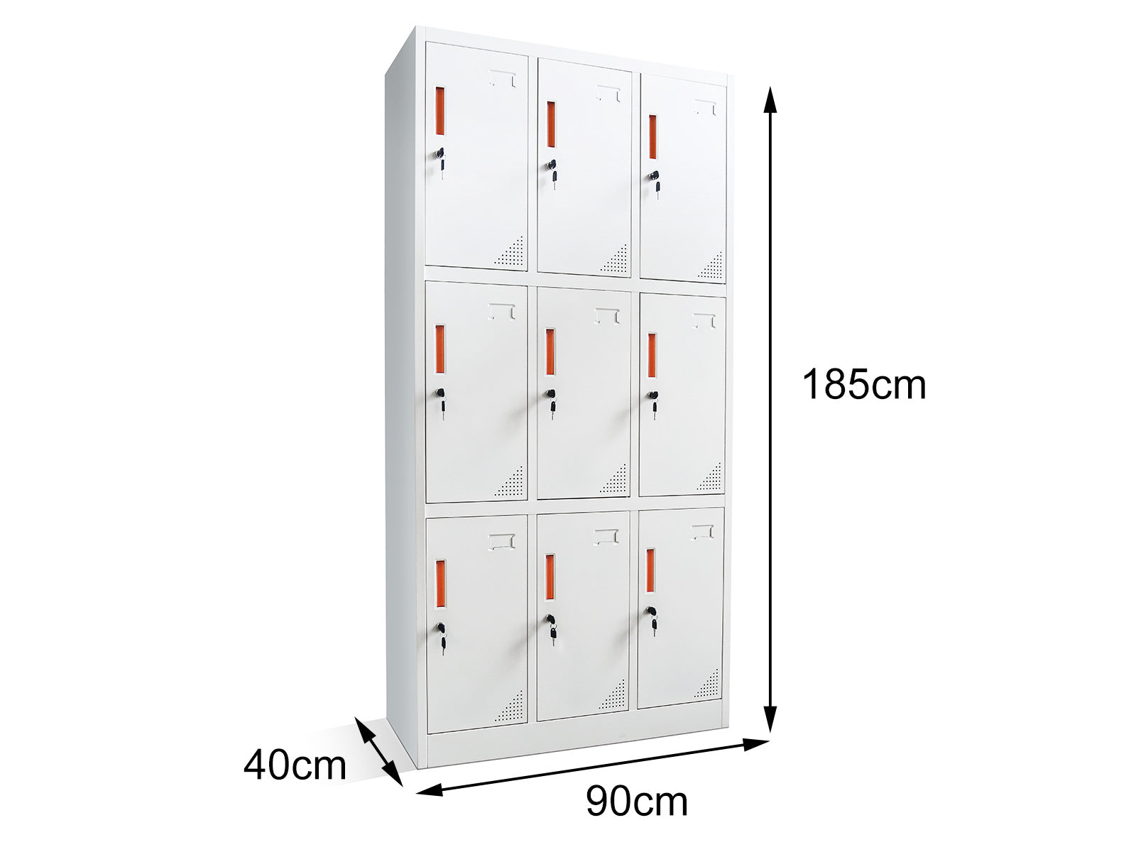 9-Door Locker - Creamy White
