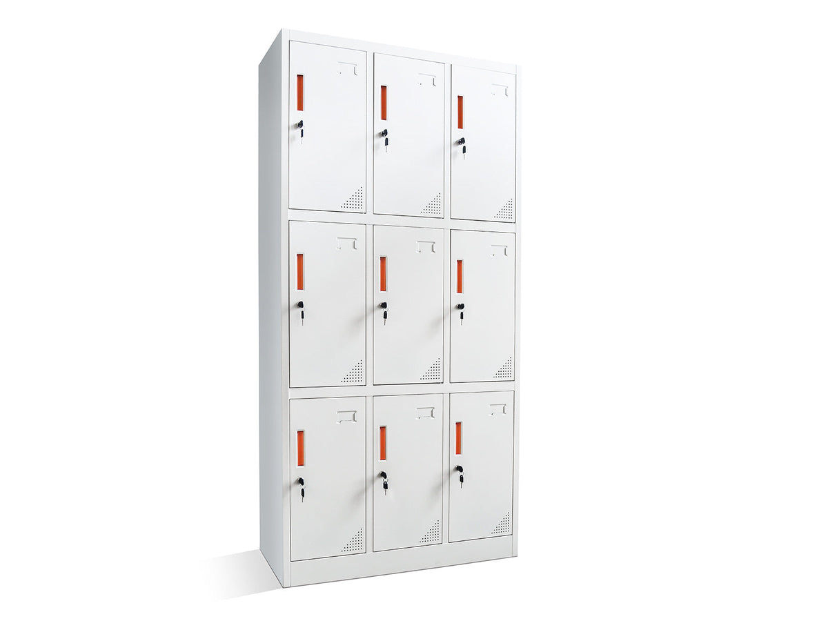 9-Door Locker - Creamy White