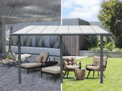 Aluminium Patio Canopy Grey - 10ft x 14ft