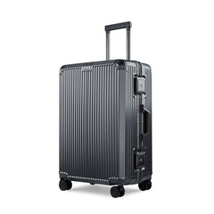 2-Piece PC & Alu Luggage Set - Dark Grey