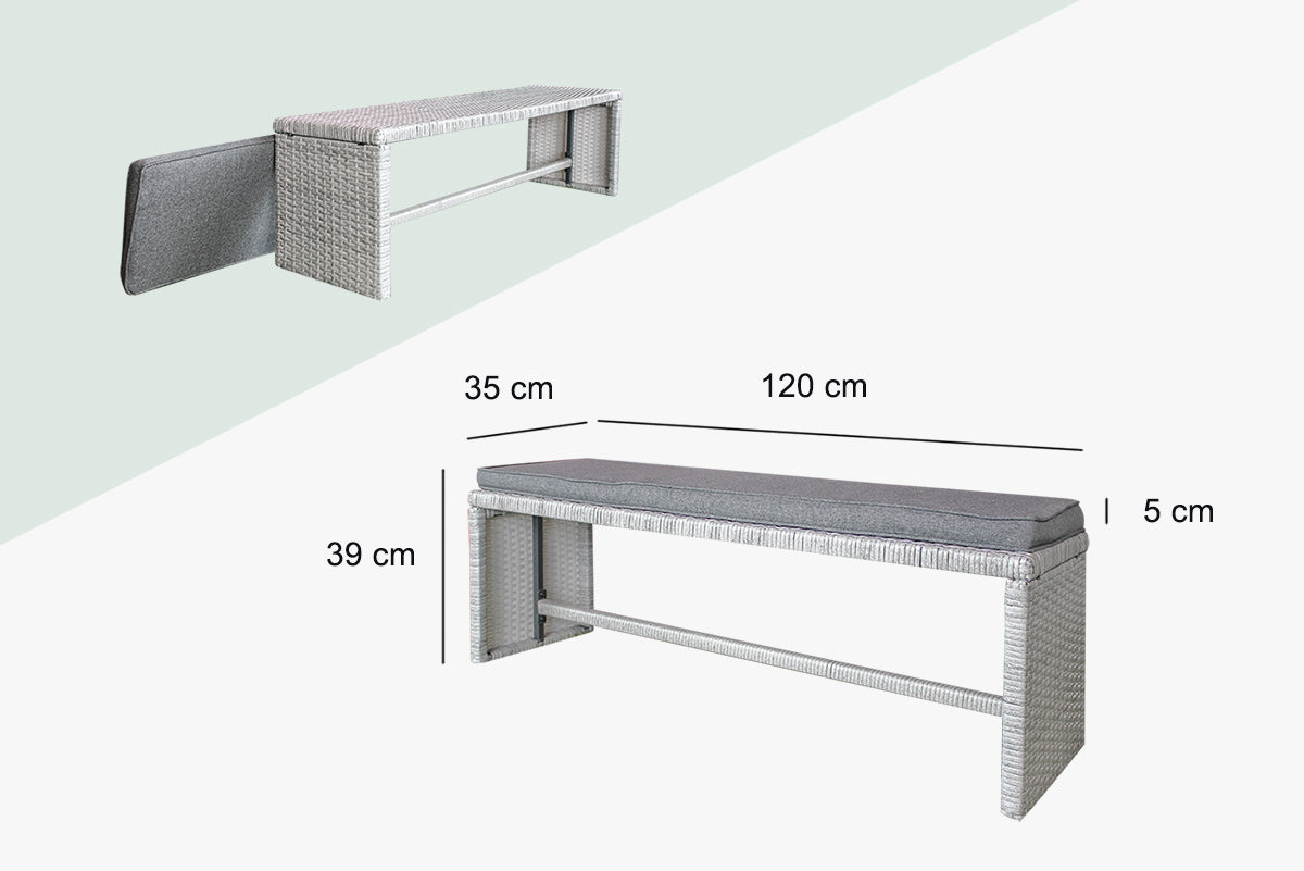 Catania 4-Piece Steel Outdoor Dining Set