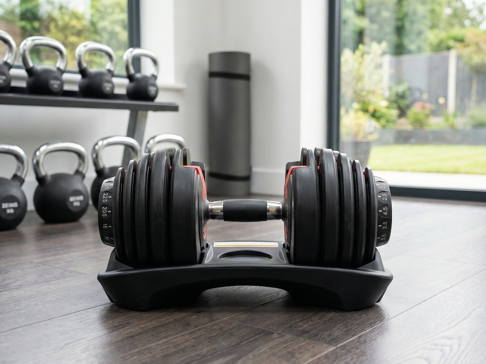 Adjustable Dumbbell Black & Red - 24 kg