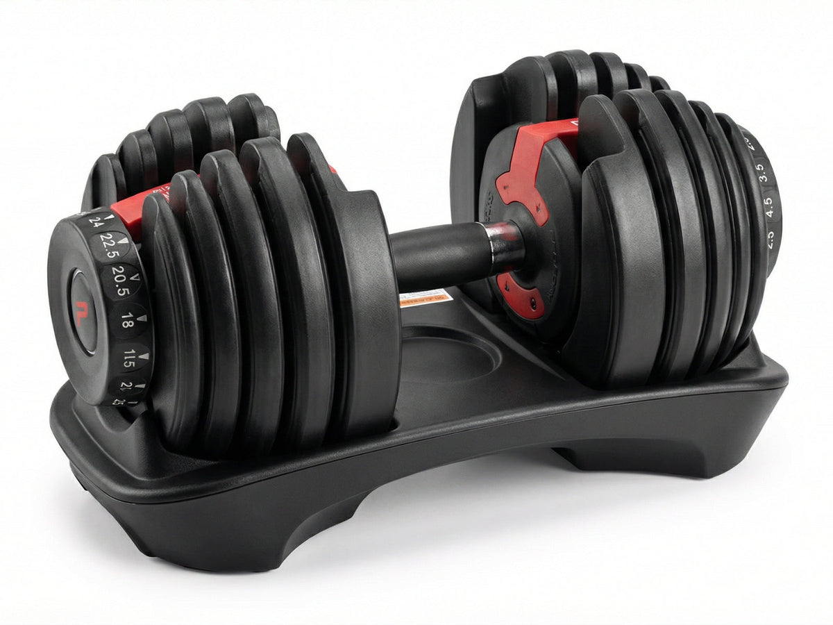 Adjustable Dumbbell Black & Red - 24 kg