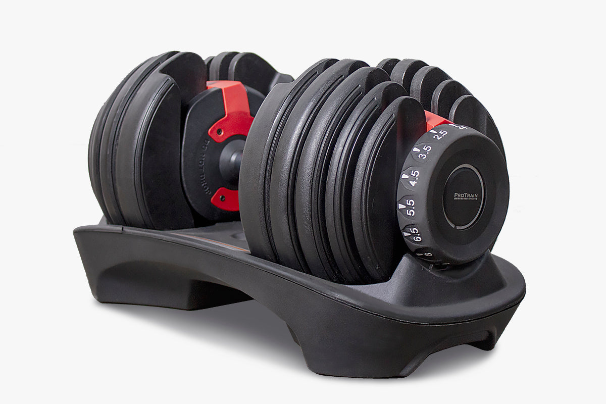 Adjustable Dumbbell Black & Red - 24 kg