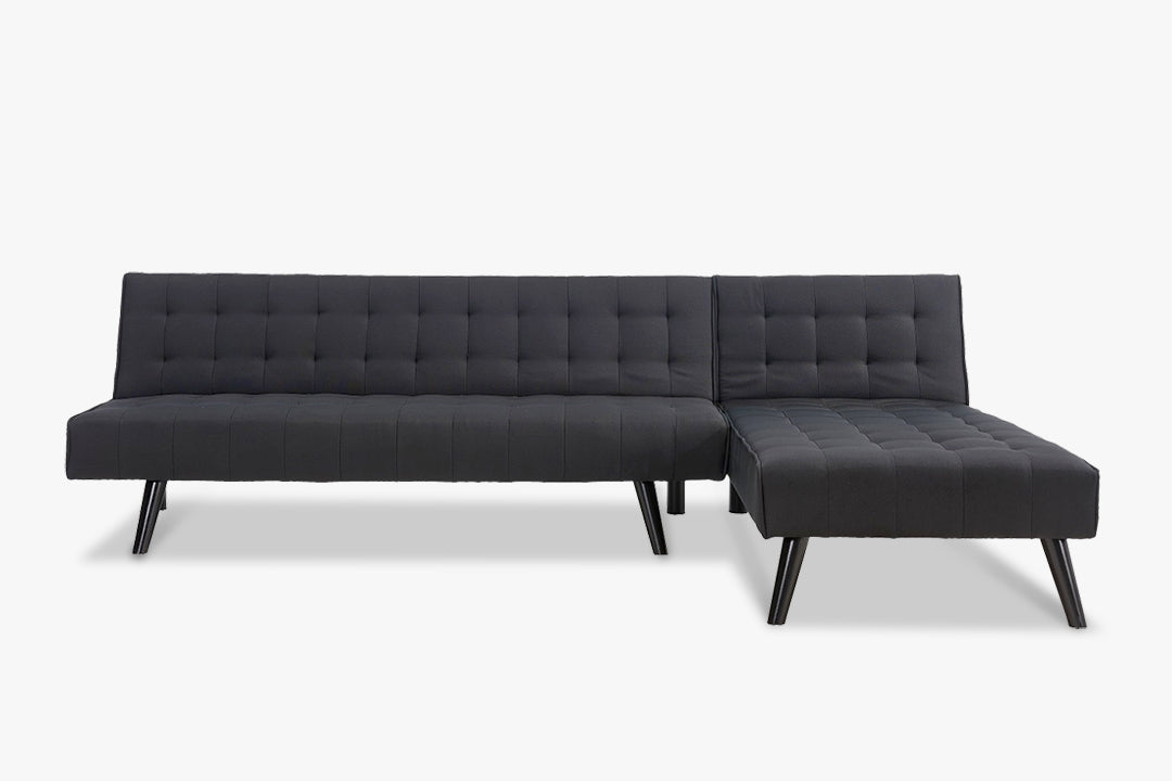 Boston Sofa Bed Chaise - Black