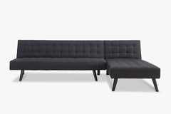 Boston Sofa Bed Chaise - Black