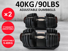 Adjustable Dumbbell Set Black - 40 kg (Set of 2)