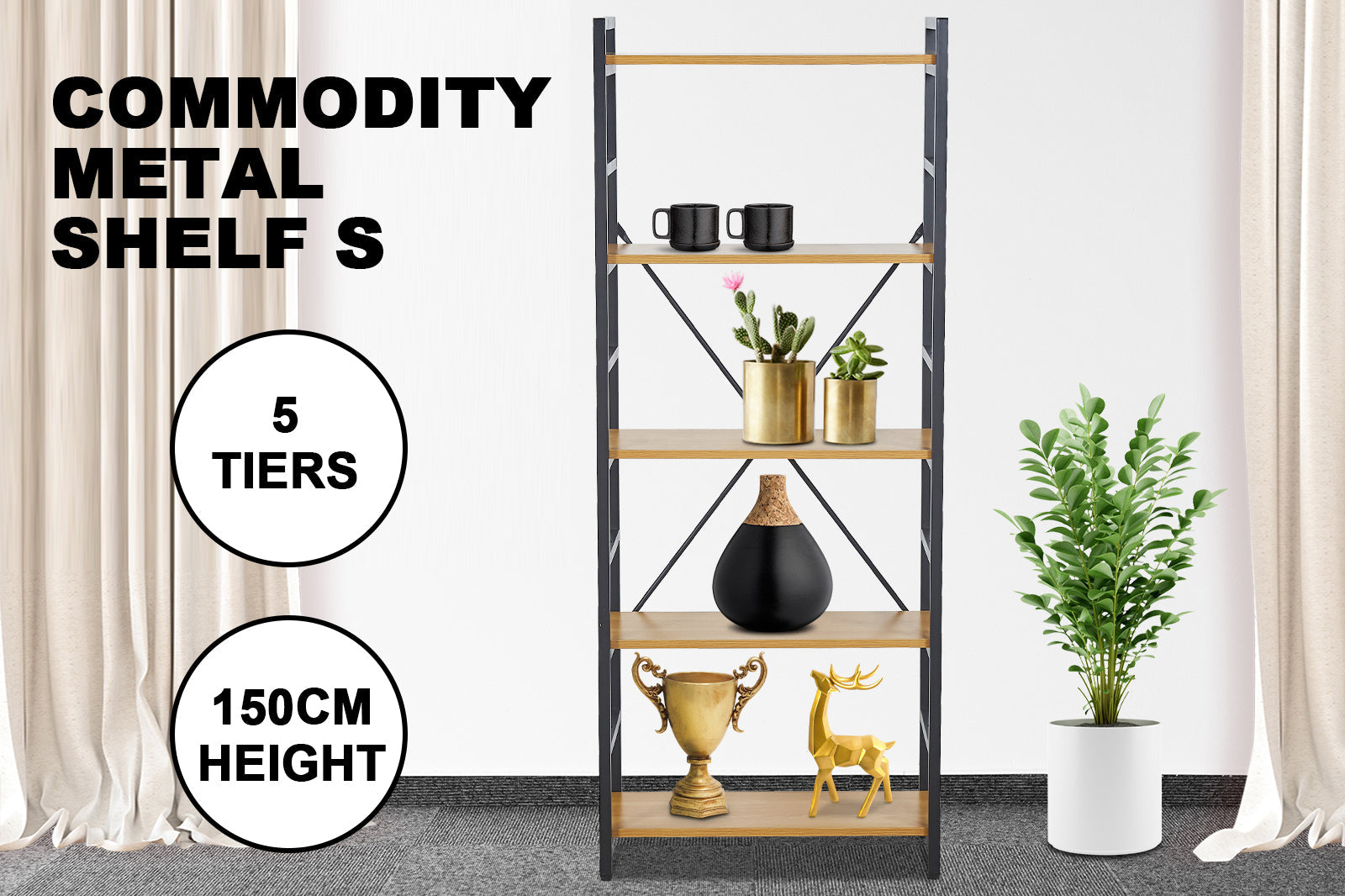 DS 5-Tier Commodity Metal Storage Shelf